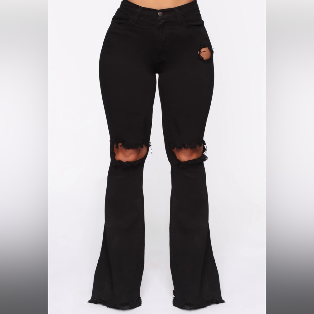Black Flare Jeans